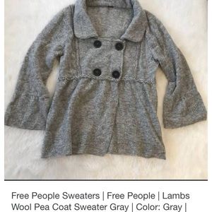 🍁Free People 100% Lamewool Peacoat Sweater🤍